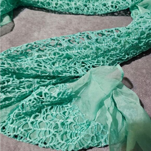 COLLECTION EIGHTEEN Net Overlay Boa POLYESTER Scarf 12" x 80" - Picture 2 of 5